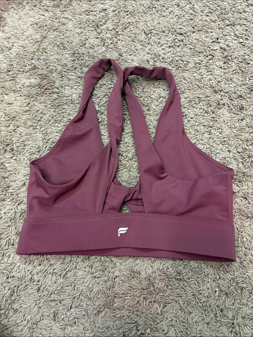 Fabletics Dusty Mauve Cross-Back Sports Bra